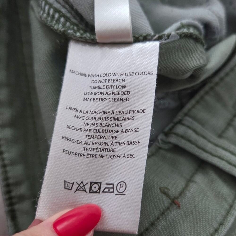 Anthropologie Pilcro Utility Cargo Pants Olive Green Distressed Sz 29 Gorpcore - Picture 13 of 15